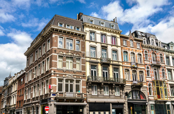 列日市中心的典型建筑比利时图片