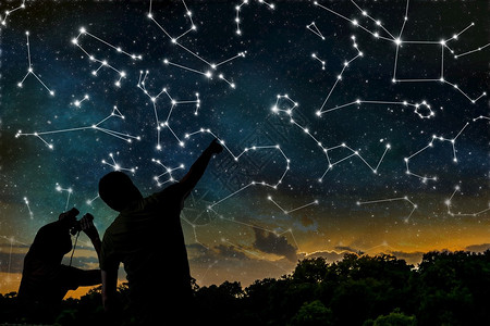 星座概念夜空的星座天体观察星座的图片