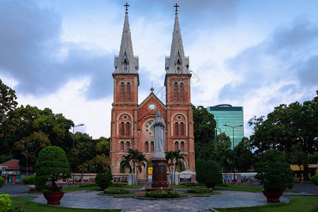 诺尔大教堂越南城市Hochi图片