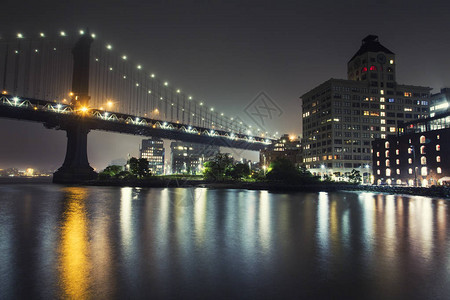 纽约曼哈顿大桥的景色图片