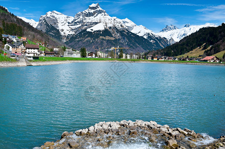 雪峰阿尔卑斯山背景图片