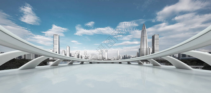 深圳现代城市景观的空平台图片