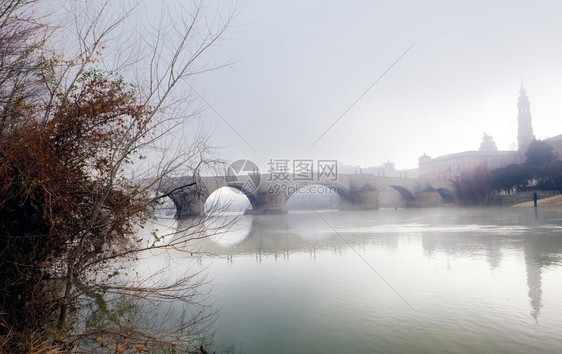 Foggy冬季风景图片