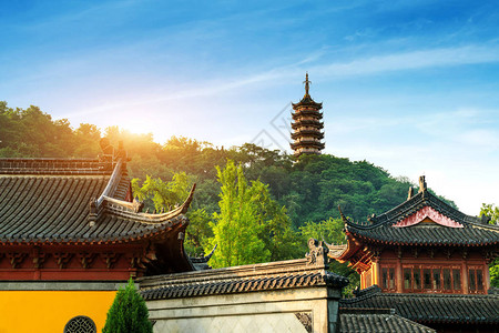 焦山风景区寺庙和塔镇江图片