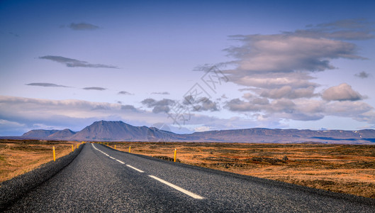 冰岛东部一号公路或环城公路的风景背景图片