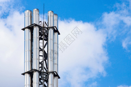 气体锅炉烟道的大型金属设计图片