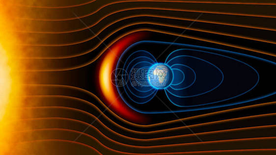 的磁场太阳风图片