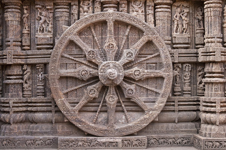 在印度奥里萨邦科纳克古老的苏里亚印度教寺图片