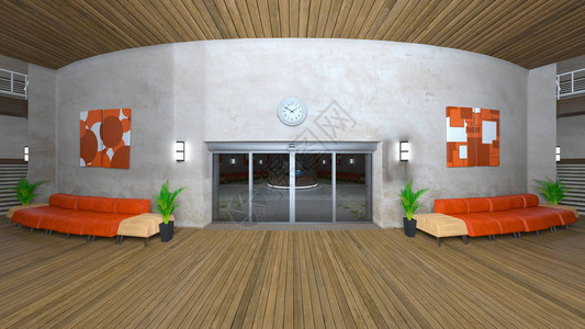 入口大厅入口大厅的3DCG渲染图片