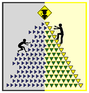 显示儿童教育不平等的概念标志图片