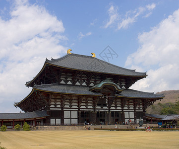 在日本纳拉的托代吉寺庙大佛所在地图片