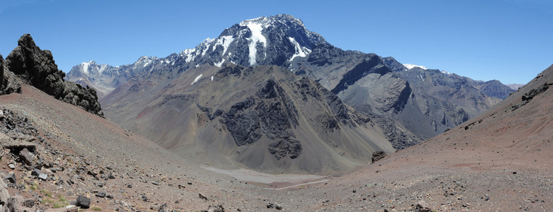 Aconcagua山南墙阿根图片