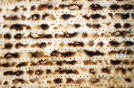 在犹太逾越节日食用麦扎未叶面包的近距离画面图片