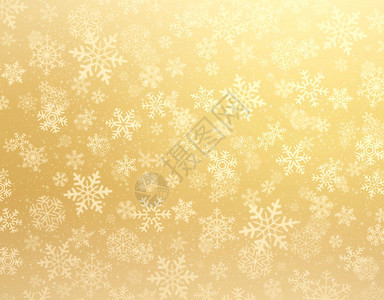 金色背景上的雪花形状图片