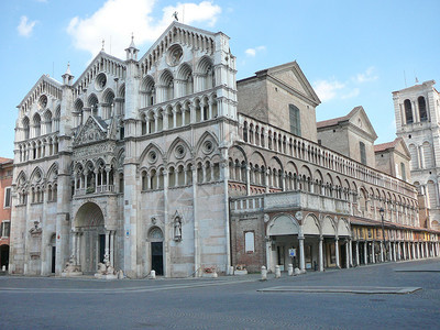 意大利EmiliaRomagnaFerrara的罗马大教堂图片