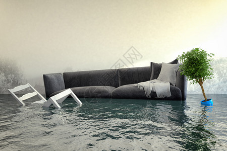 3d变换家具漂浮房屋水淹之图片