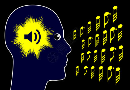 耳头听到吵闹声的概念标志听觉和耳朵都响图片