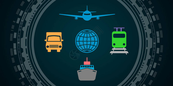 全球运输概念的插图说明图片