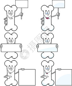 有趣的BoneCartoonMascot字符图片