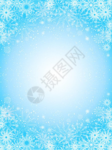雪花边框的装饰圣诞背景背景图片