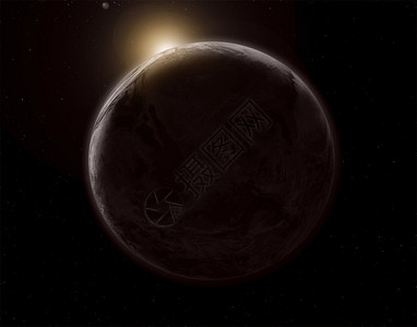 3D空间背景与月食时的日蚀本图像由美国航天局提图片