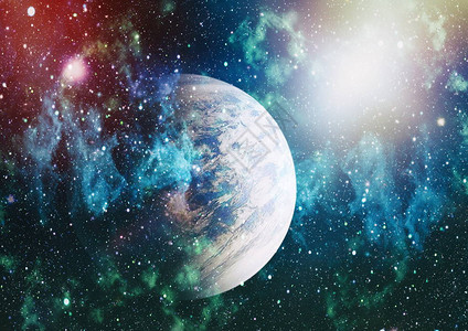 星系和星系的恒星在自由空间由美国航天局提供背景图片