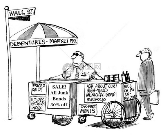 卡通插图华尔街股票经纪人图片