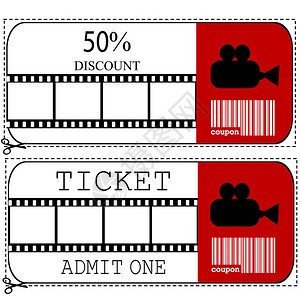电影院电影的销售凭证和入场券背景图片