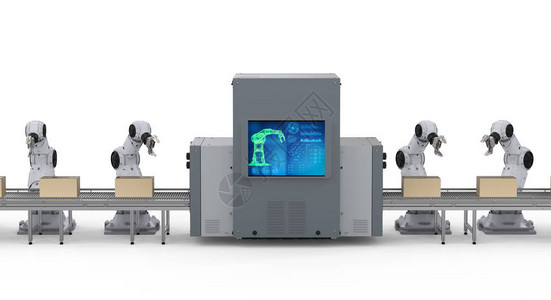 自动化工厂只能设施机器人图片