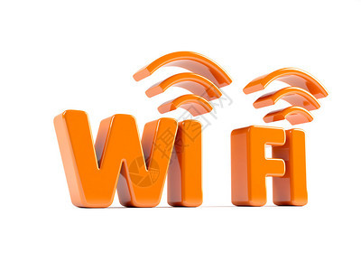wifi概念的3d图标背景图片