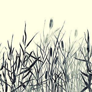 江里草原日本最低要求亲手画的无缝图案数字绘图图片