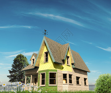 乡村的木制维多利亚式房屋风格图片