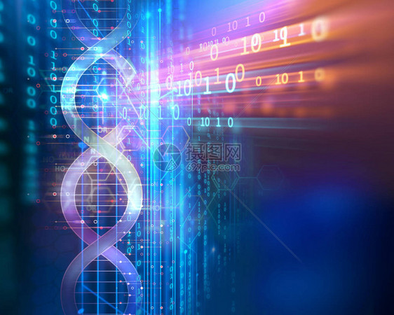 抽象技术背景生物化学和遗传理论概念的dna分子图片