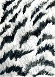 羽绒枕头用水彩画的五颜六色的动物毛皮纹理插画