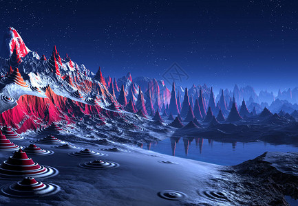 3D奇幻外星球的开发图片