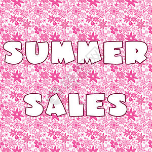 粉红色花板化花和横幅与夏背景图片