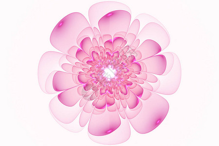 明亮的抽象分形紫罗兰花分形花幻想图片