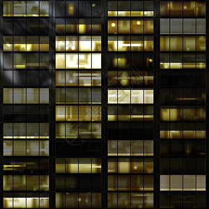 夜里在高楼的塔区或摩天图片