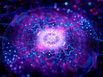 希格斯波森粉色神粒子计算机生成的分形背图片