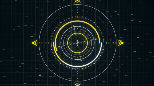 带有间谍风格圆圈的抽象动画动画未来主义风格的计算机图形画圈科学计算机图形学中的图片