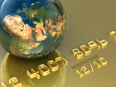 抽象国际黄金信用卡商业插图图片