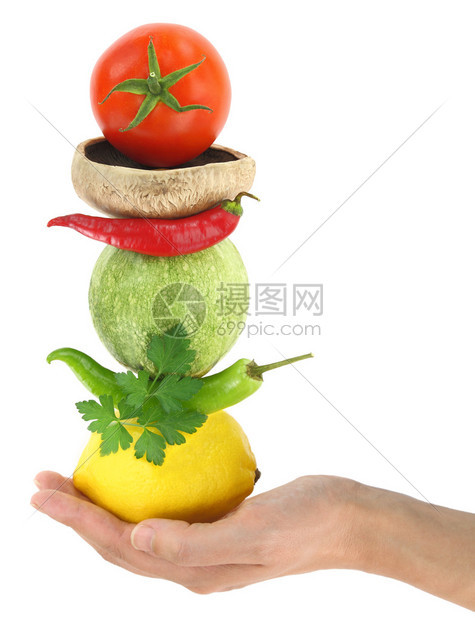 均衡饮食与蔬菜图片
