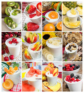 酸奶油混合水果的组成图片