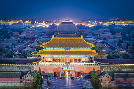 北京在皇城北门背景图片