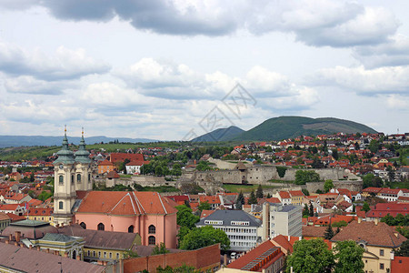 古旧建筑教堂和堡垒Eger匈图片