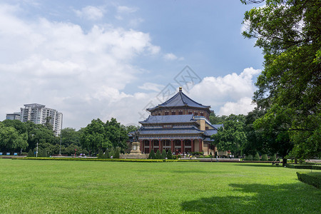 夏季在广州举行的纪念堂中背景图片