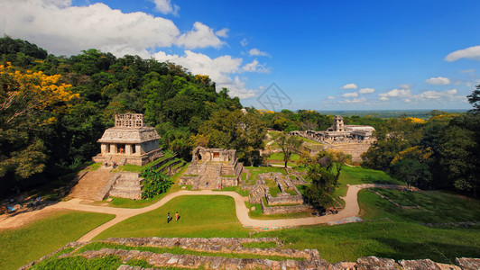 墨西哥恰帕斯州帕伦克的玛雅遗址宫殿和天文台它是保存最完好的遗址之一图片