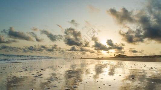 贝宁科托努奥巴马海滩大西洋海岸背景图片