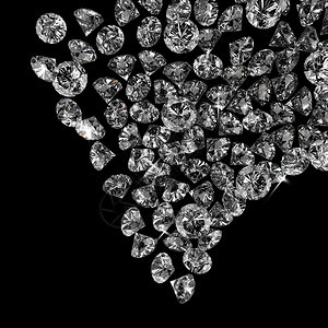 黑背景3d钻石组图片