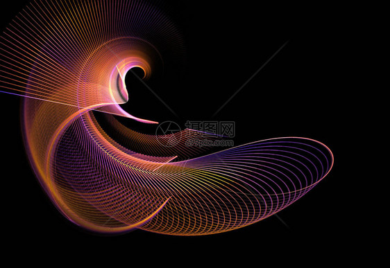 抽象的分形计算机生成有螺图片